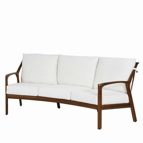 Berkeley Curved Sofacast aluminum patio dining set