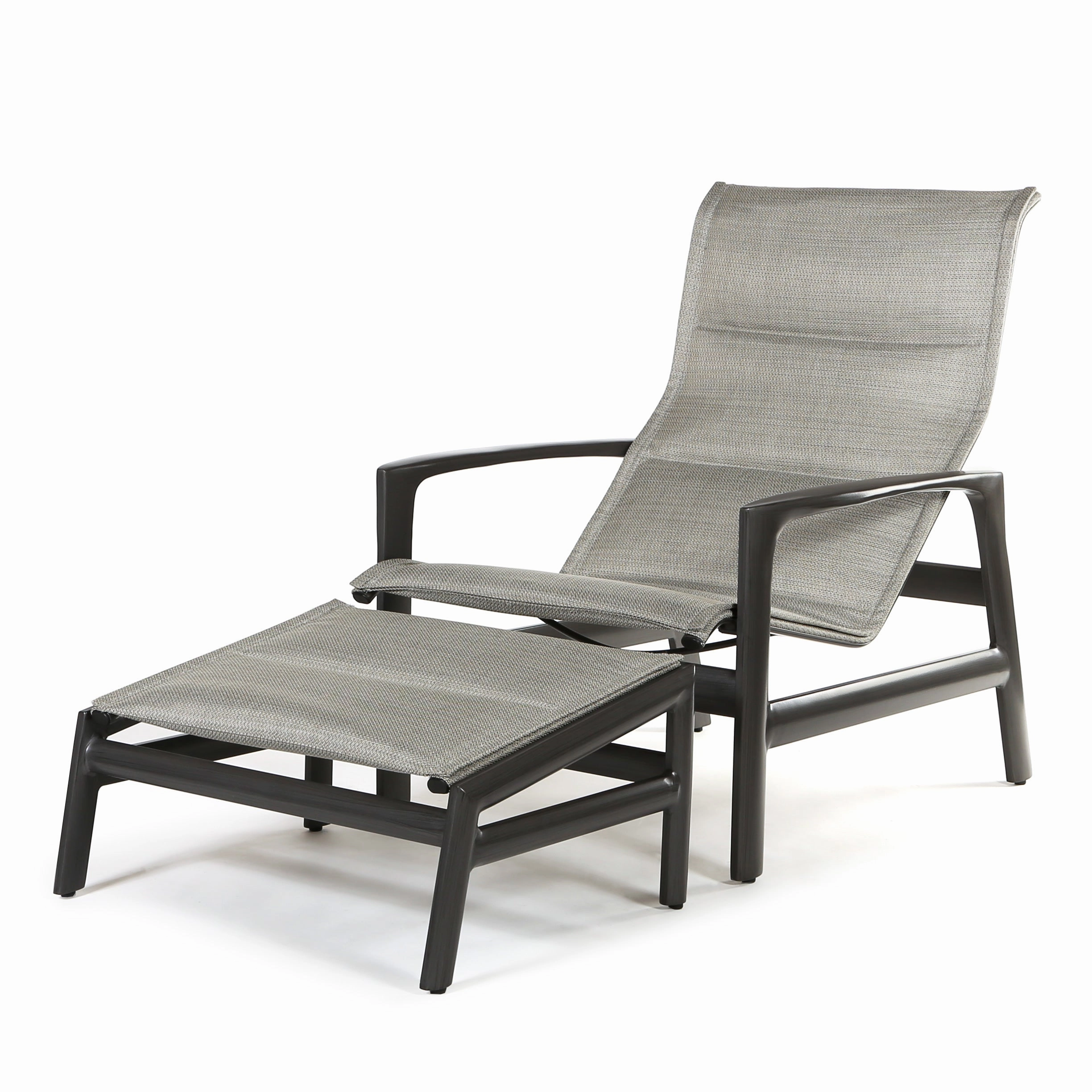 Berkeley Padded Sling Lounge Chair and Ottoman