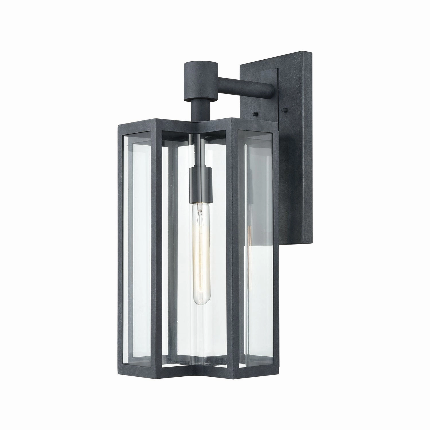 Bianca One Light Outdoor Wall Sconce Aged ZincOutdoor wall sconces with motion sensor