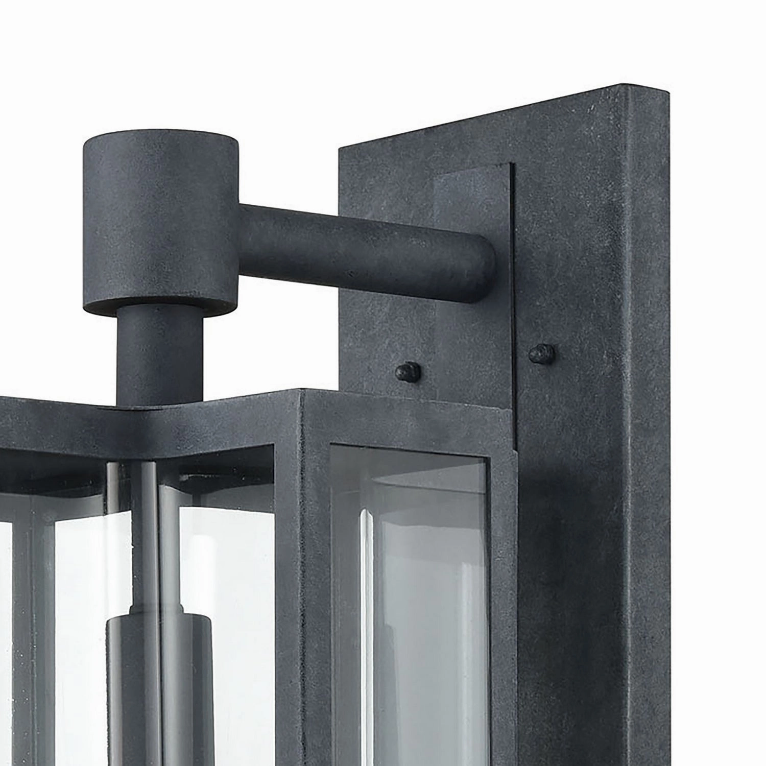 Bianca One Light Outdoor Wall Sconce Aged Zinc