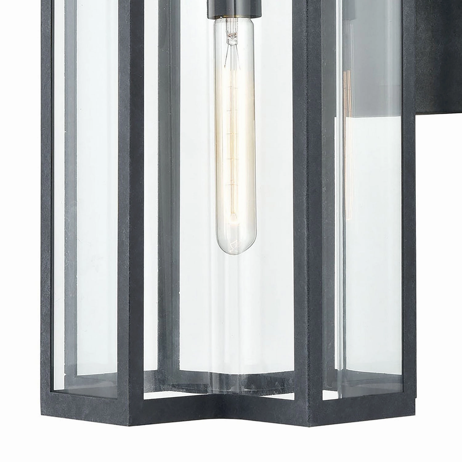 Bianca One Light Outdoor Wall Sconce Aged Zinc