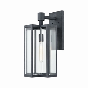 Bianca One Light Outdoor Wall Sconce Aged ZincOutdoor wall sconces with motion sensor