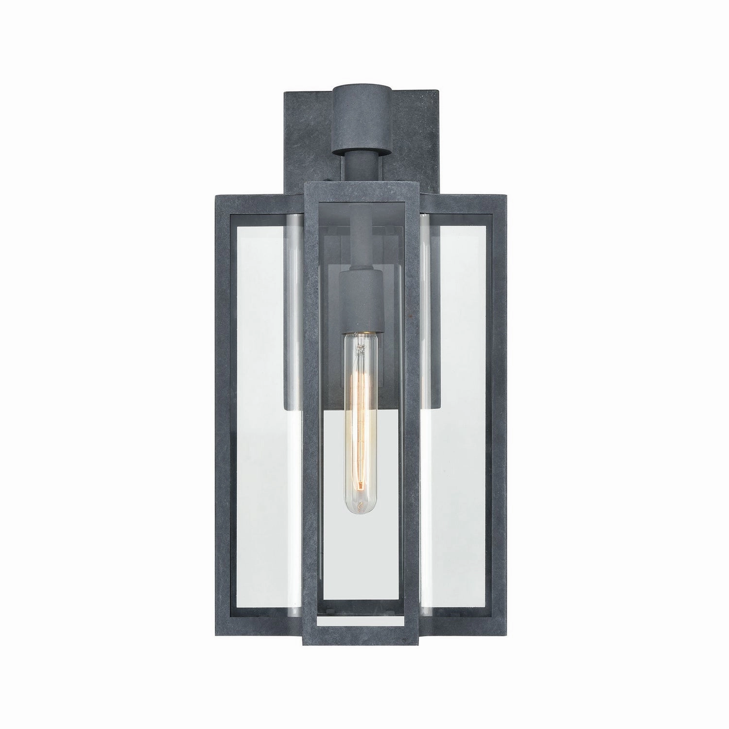 Bianca One Light Outdoor Wall Sconce Aged Zinc