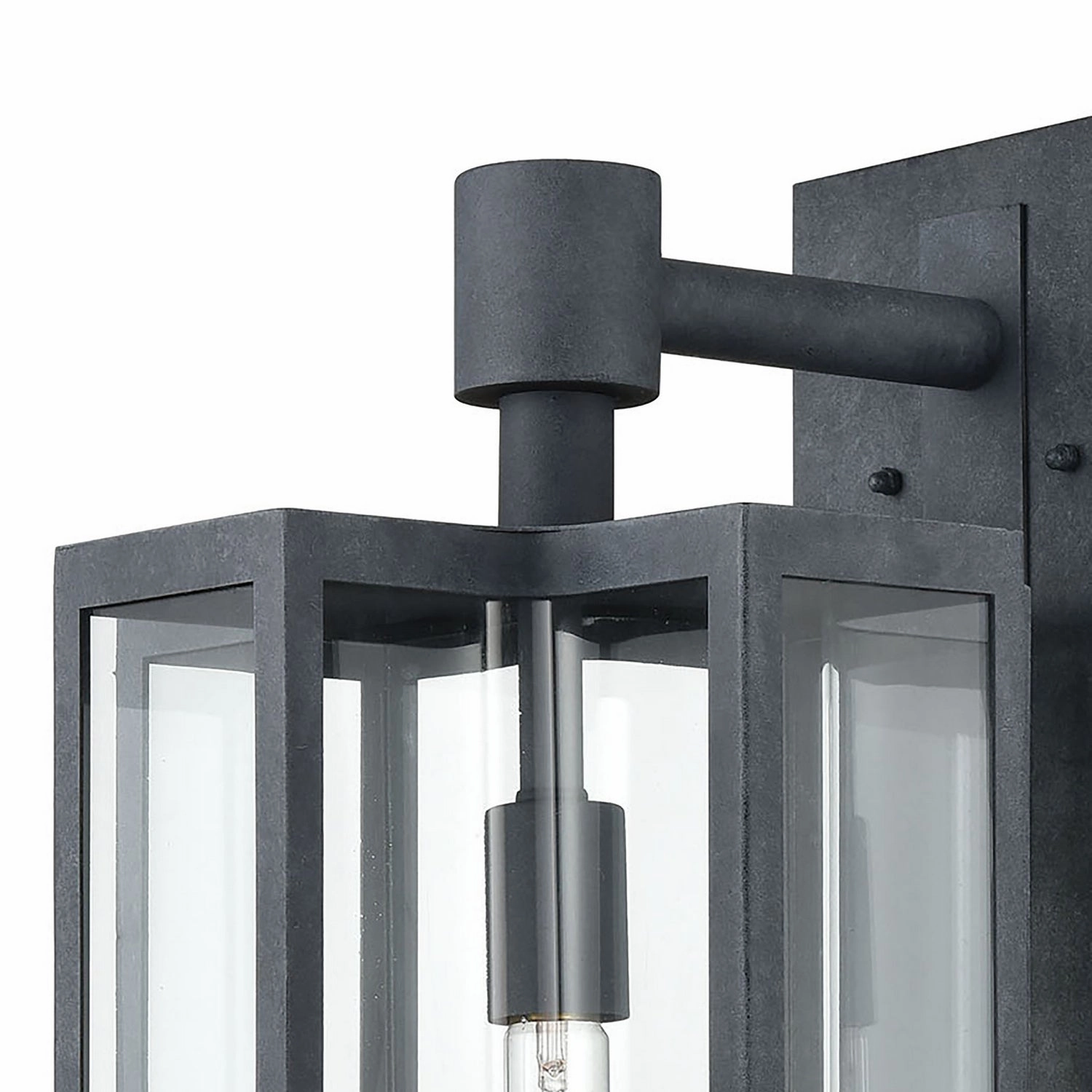 Bianca One Light Outdoor Wall Sconce Aged Zinc