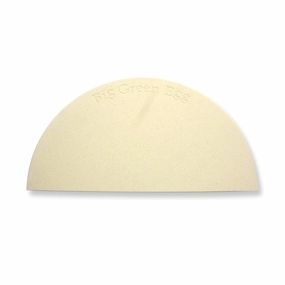 Big Green Egg Half Moon Ceramic Baking Stone outdoor kitchen cooking station with sink