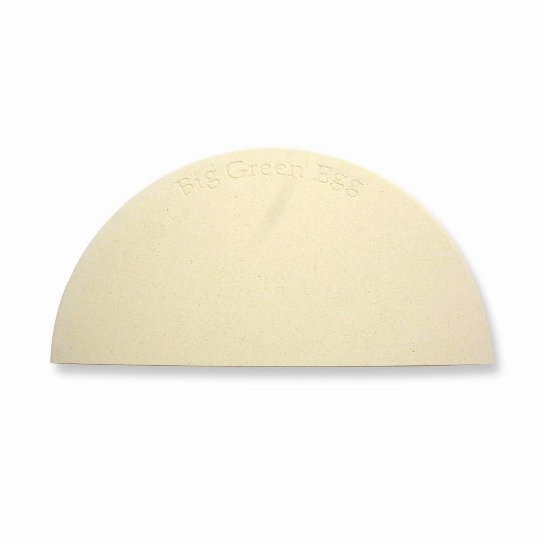 Big Green Egg Half Moon Ceramic Baking Stone outdoor kitchen cooking station with sink
