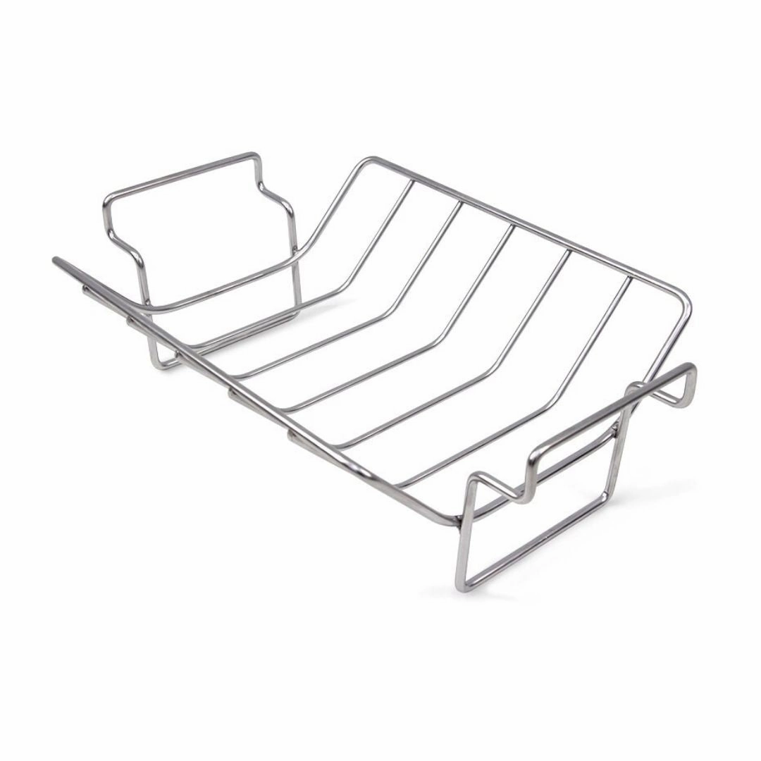 Big Green Egg Rib and Roast Rack outdoor kitchen cooking station with sink