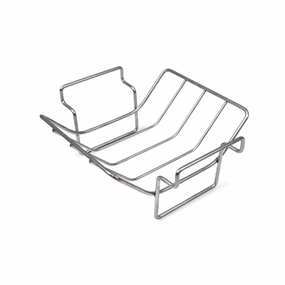 Big Green Egg Rib and Roast Rack outdoor kitchen cooking station with sink
