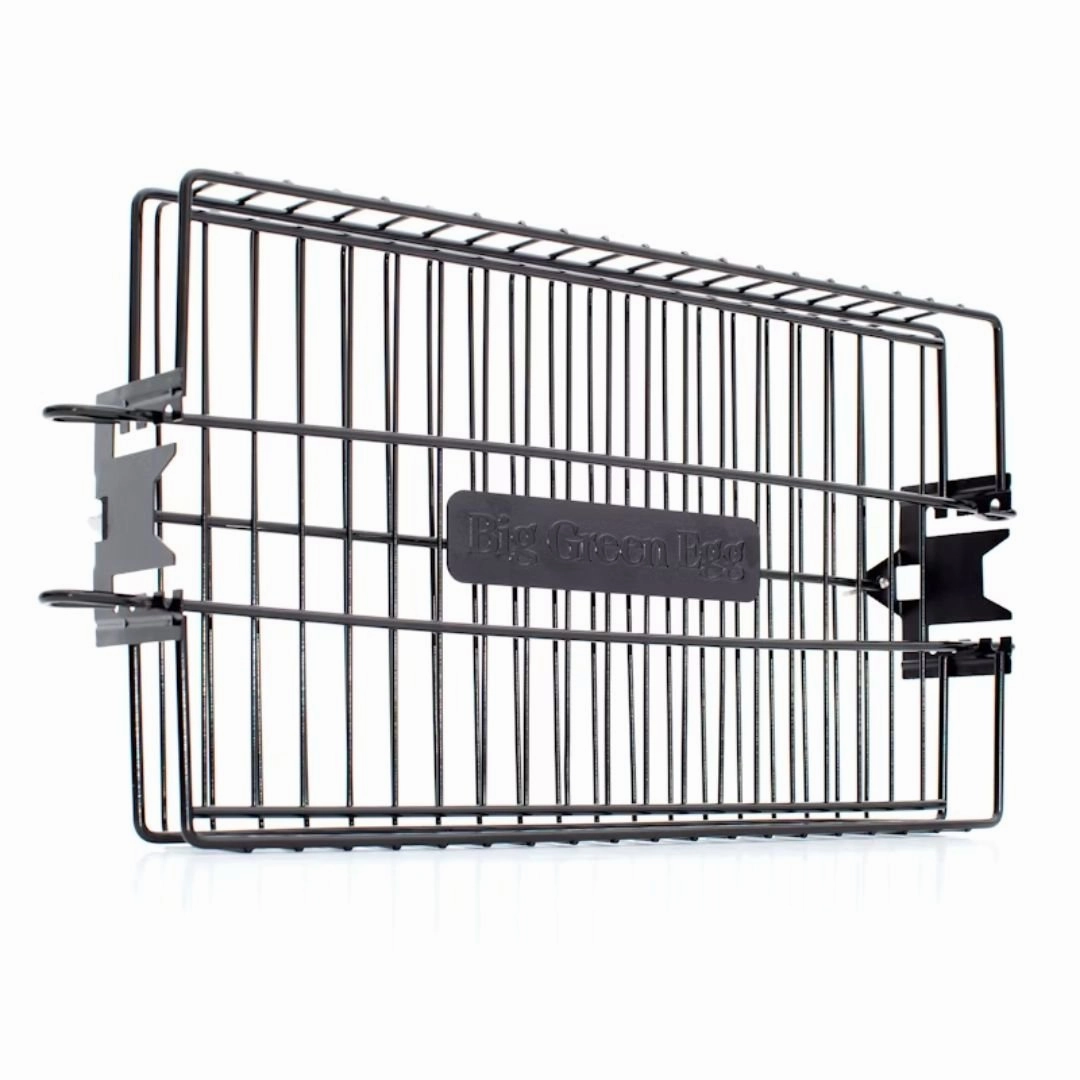Big Green Egg Rotisserie Flat Basket outdoor kitchen cooking station with sink