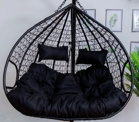 Black Cushion for Double Seater Hanging Egg Chairthick cushion for outdoor egg chair