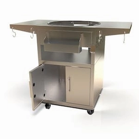 Blaze Cast Aluminum Kamado Grill Cart BLZ-KMDO-CART-SCStainless steel BBQ tool set
