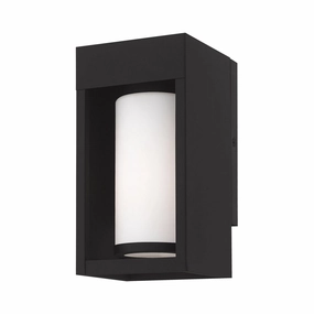 Bleecker One Light Outdoor Wall Lantern BlackOutdoor wall sconces with motion sensor