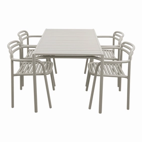 Bliss Rectangular Dining Table Set w/ Armchairsoutdoor patio dining furniture set