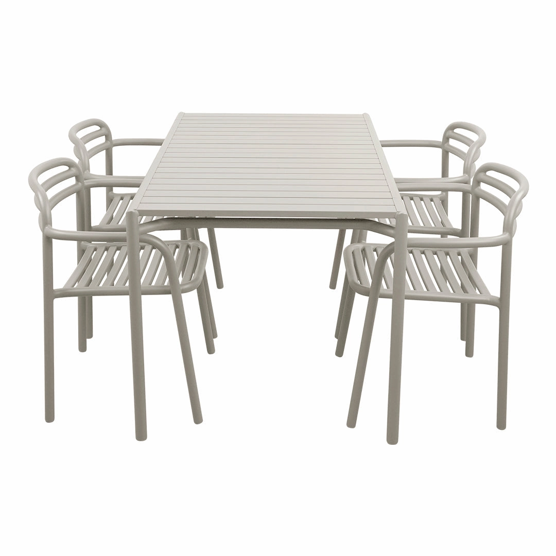 Bliss Rectangular Dining Table Set w/ Armchairsoutdoor patio dining furniture set