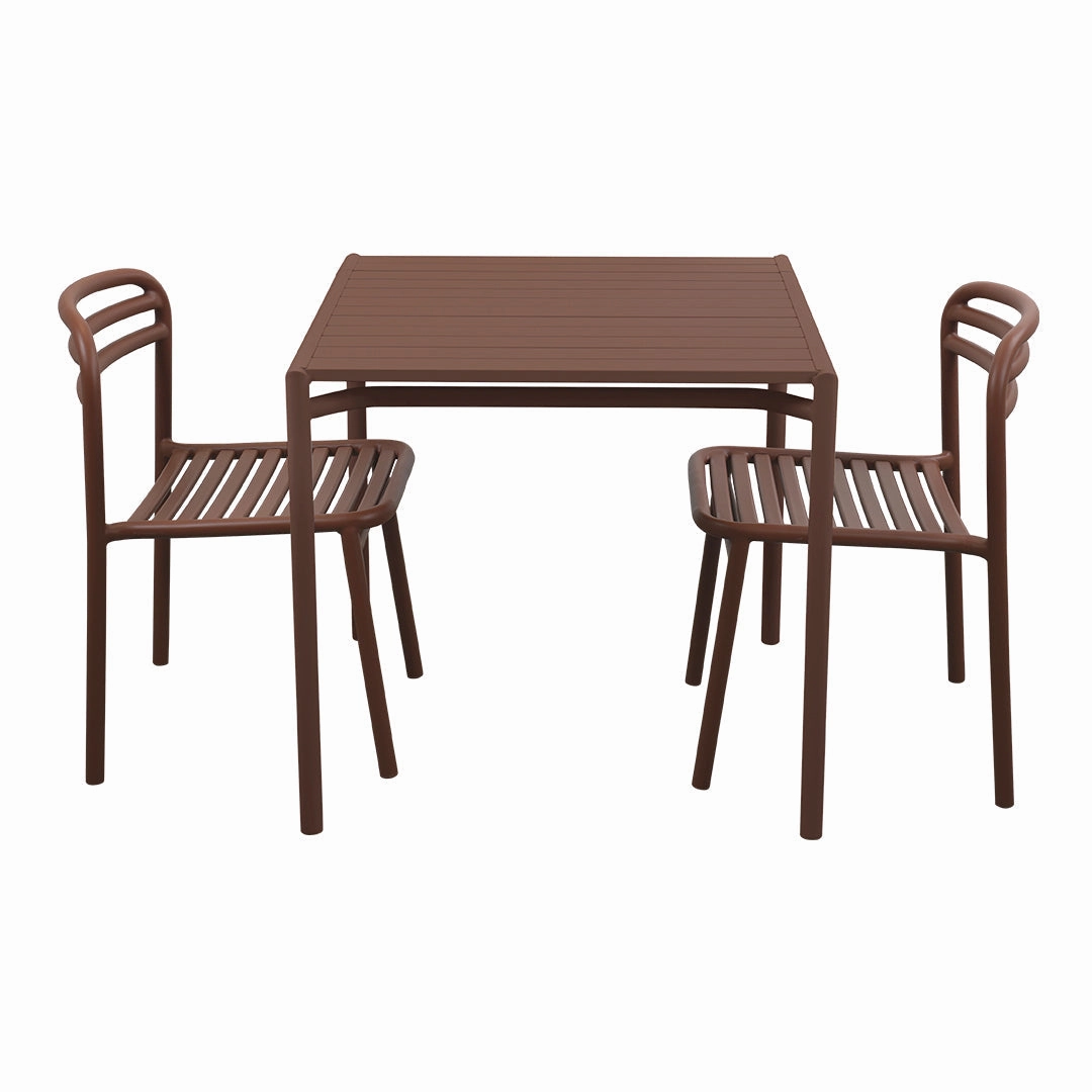 Bliss Square Dining Table Set w/ Side Chairs