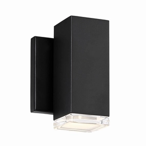 Block LED Wall Light BlackOutdoor wall sconces with motion sensor