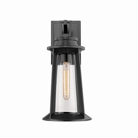 Bolling One Light Outdoor Wall Sconce Powder Coated BlackOutdoor wall sconces with motion sensor