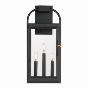 Bonham Three Light Outdoor Wall Sconce BlackOutdoor wall sconces with motion sensor
