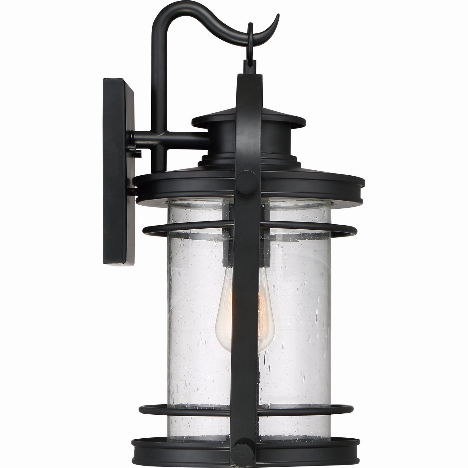 Booker One Light Outdoor Wall Lantern Mystic Black