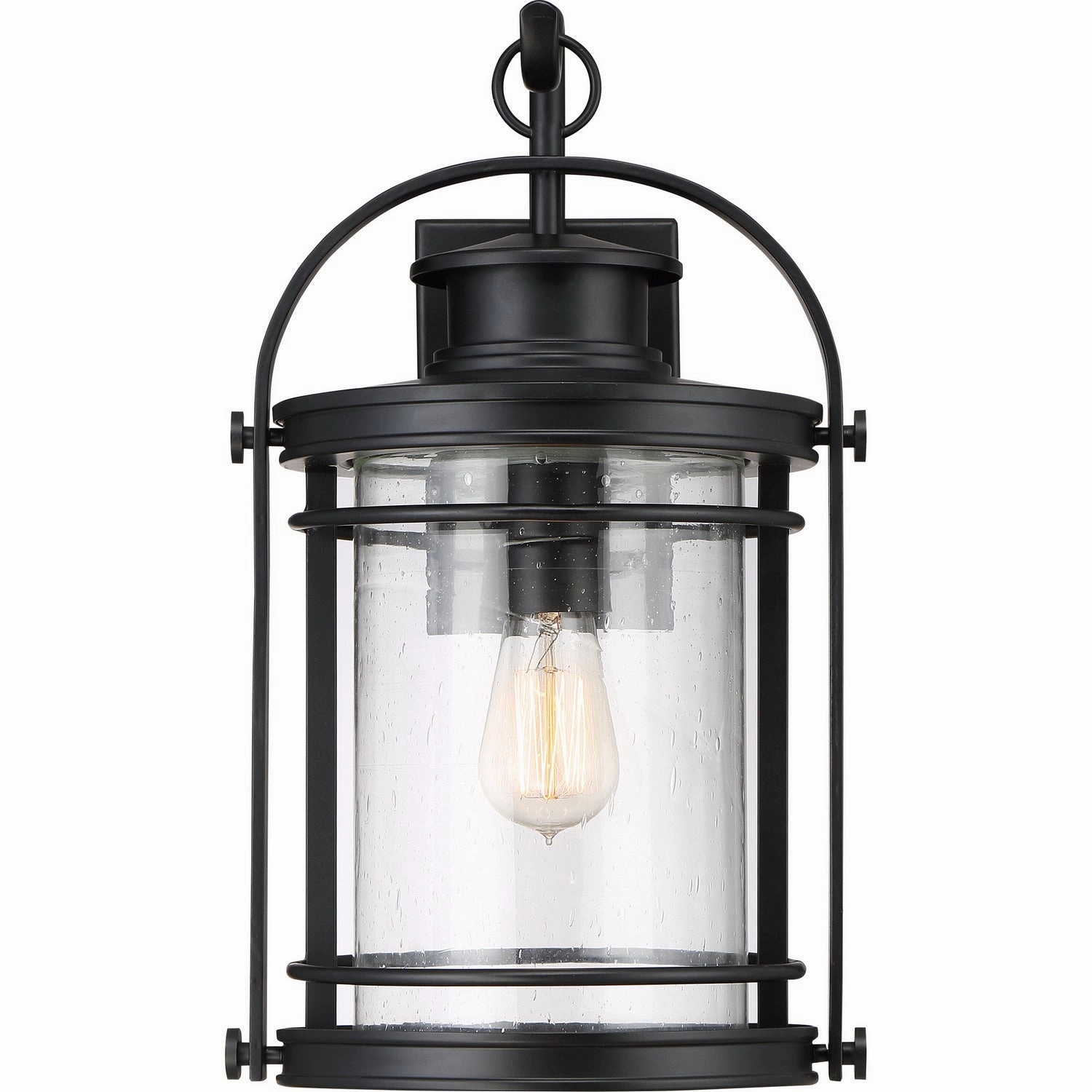 Booker One Light Outdoor Wall Lantern Mystic Black