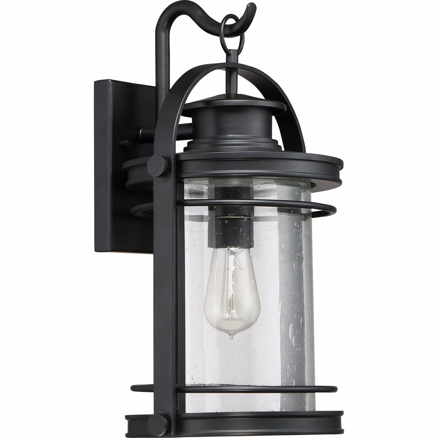 Booker One Light Outdoor Wall Lantern Mystic Black