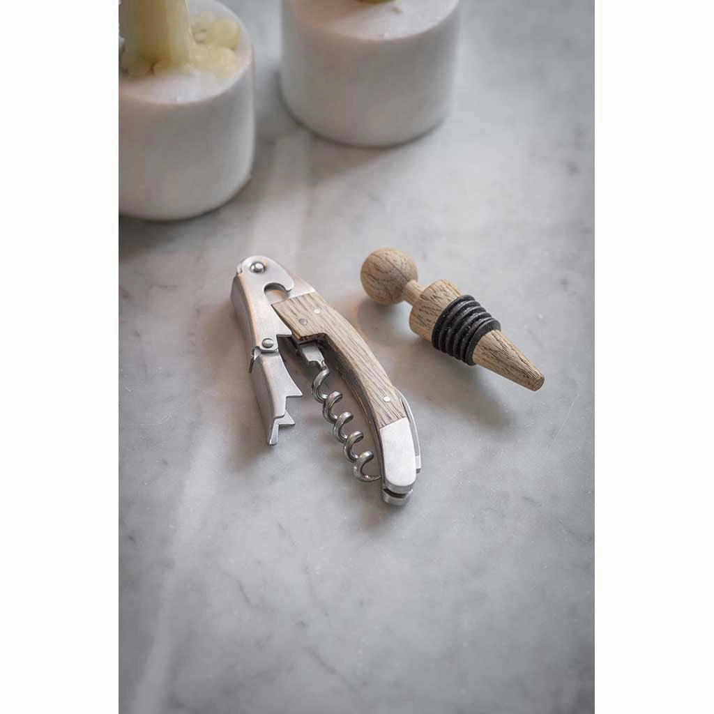 Bottle Opener and Stopper Set