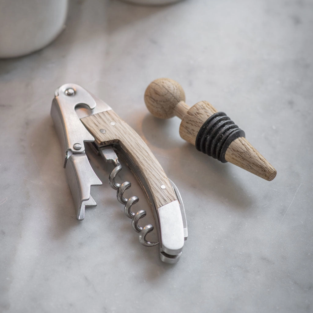 Bottle Opener and Stopper Set