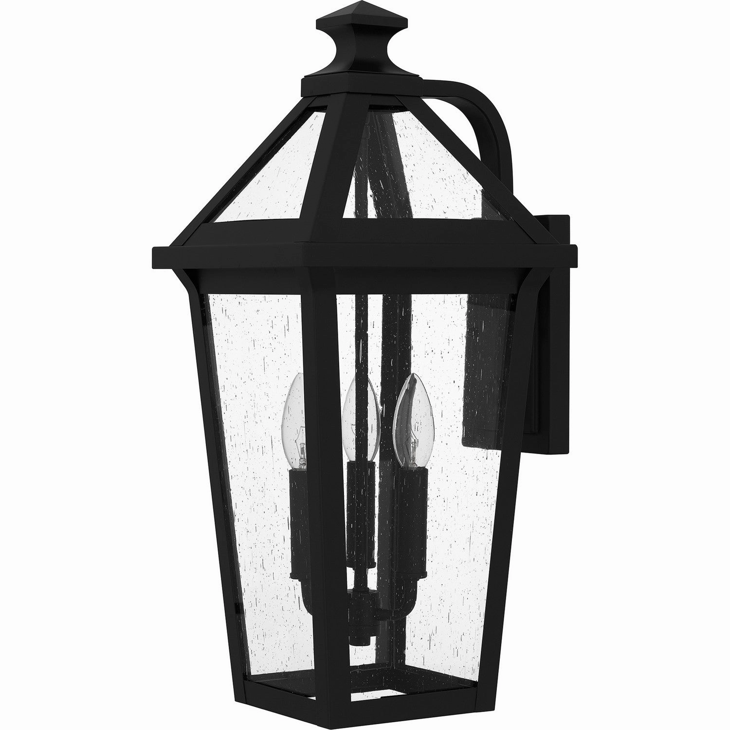 Boulevard Three Light Outdoor Wall Mount Matte Black