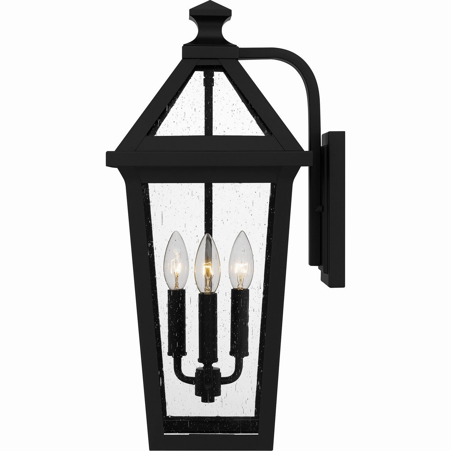 Boulevard Three Light Outdoor Wall Mount Matte Black