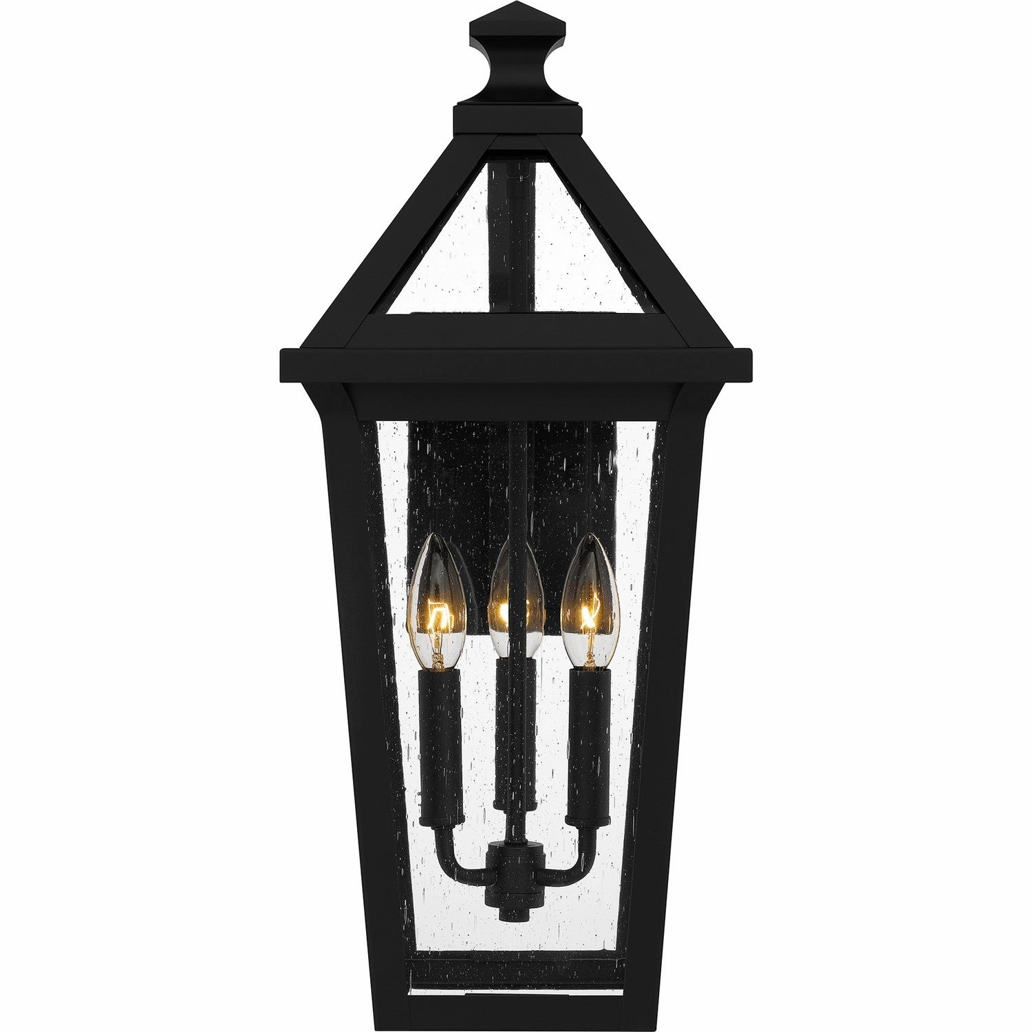 Boulevard Three Light Outdoor Wall Mount Matte Black