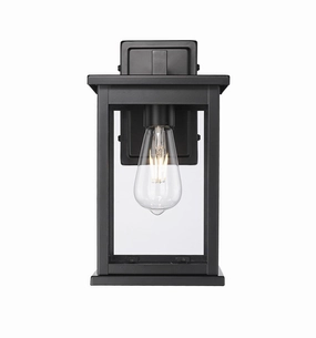 Bowton II One Light Outdoor Wall Sconce Powder Coated BlackOutdoor wall sconces with motion sensor