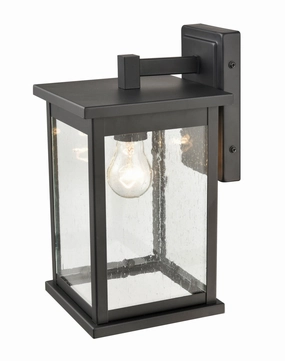 Bowton One Light Outdoor Hanging Lantern Powder Coated BlackOutdoor wall sconces with motion sensor