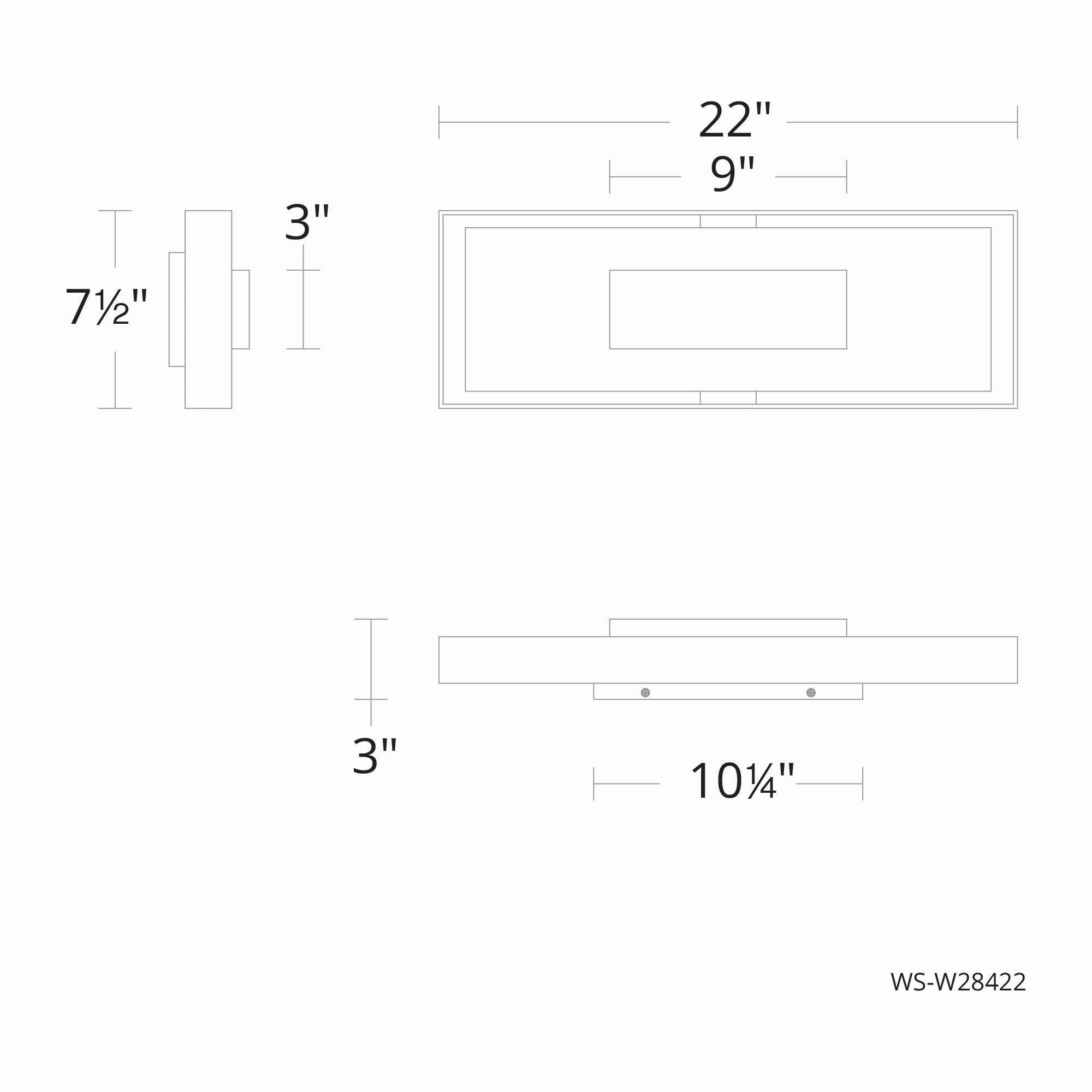 Boxie 22" LED Outdoor Wall Light