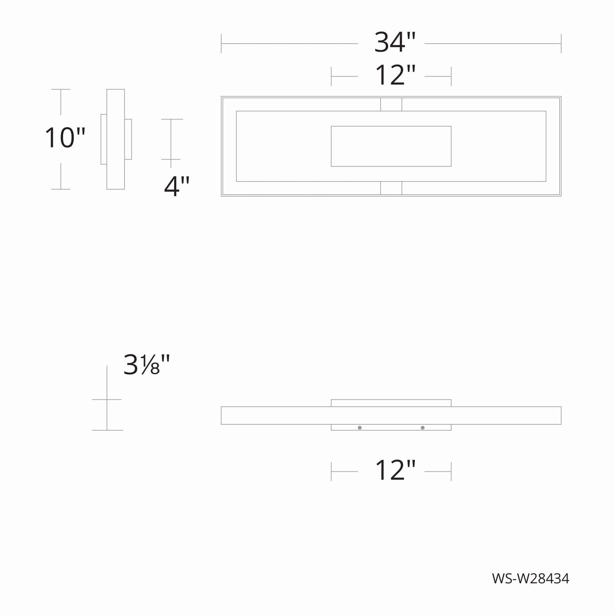 Boxie 34" LED Outdoor Wall Light