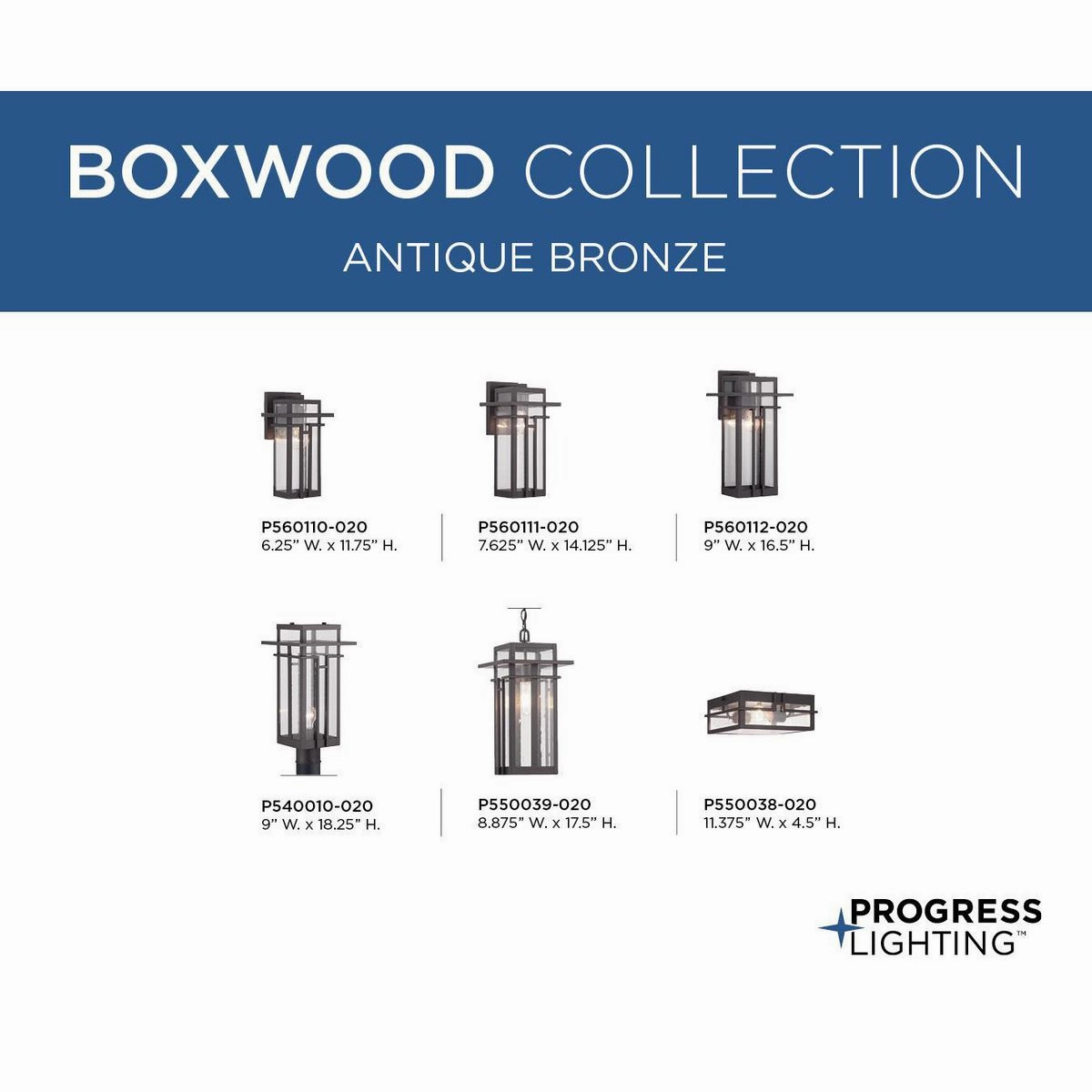 Boxwood One Light Wall Lantern Antique Bronze