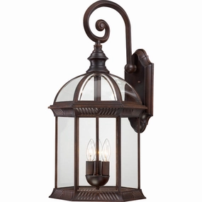 Boxwood Three Light Outdoor Wall Lantern Rustic BronzeOutdoor wall sconces with motion sensor
