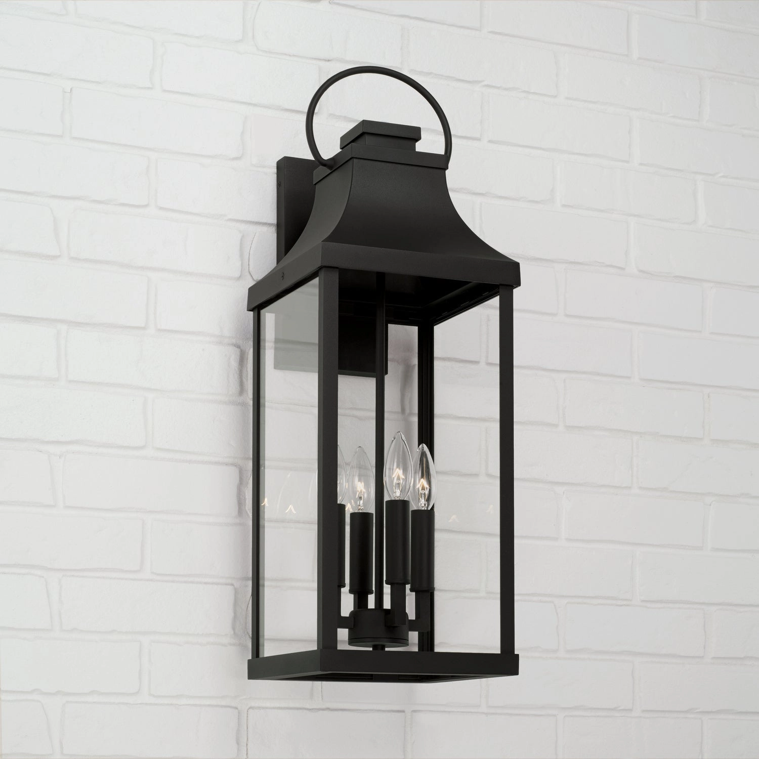 Bradford Four Light Outdoor Wall Lantern Black