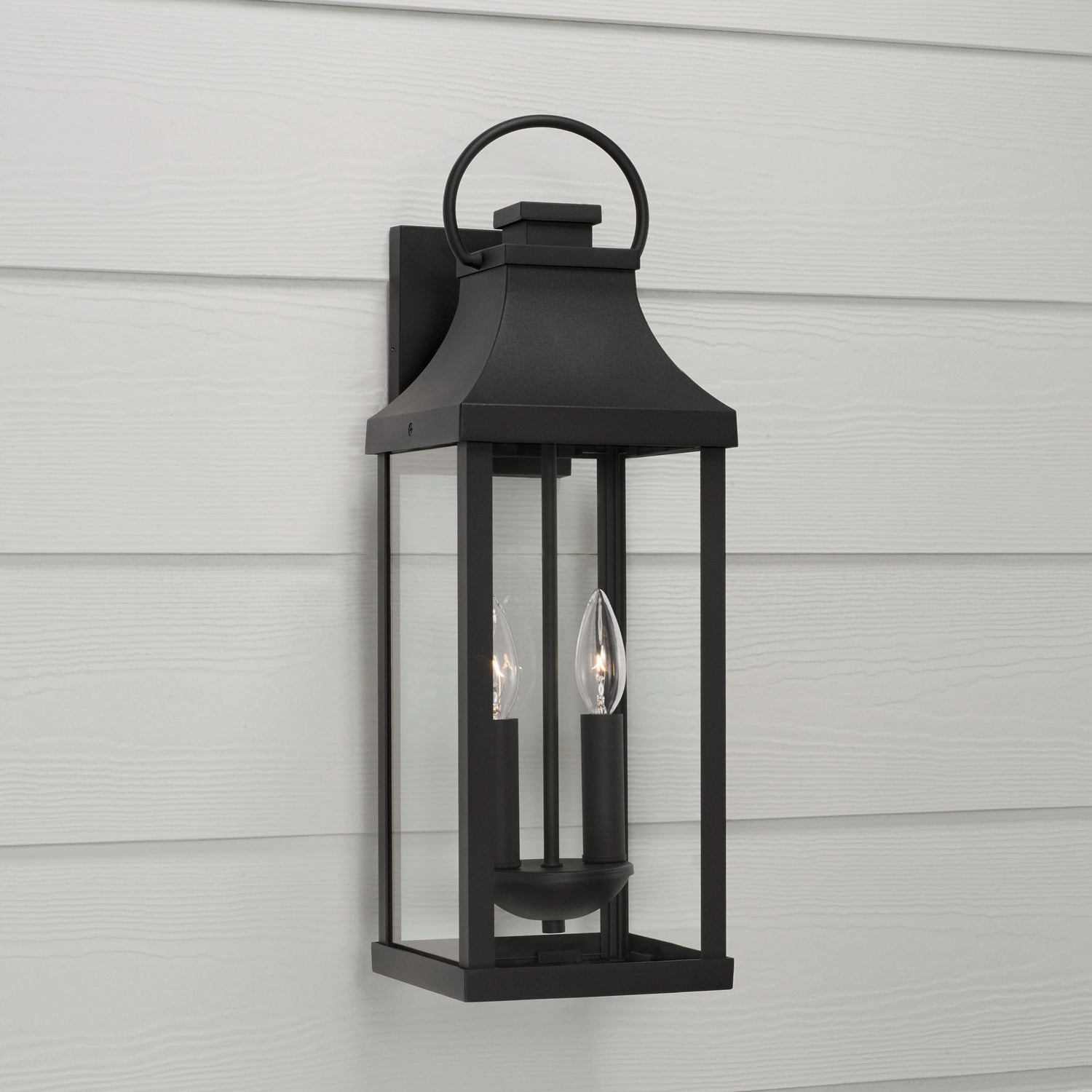 Bradford Two Light Outdoor Wall Lantern Black