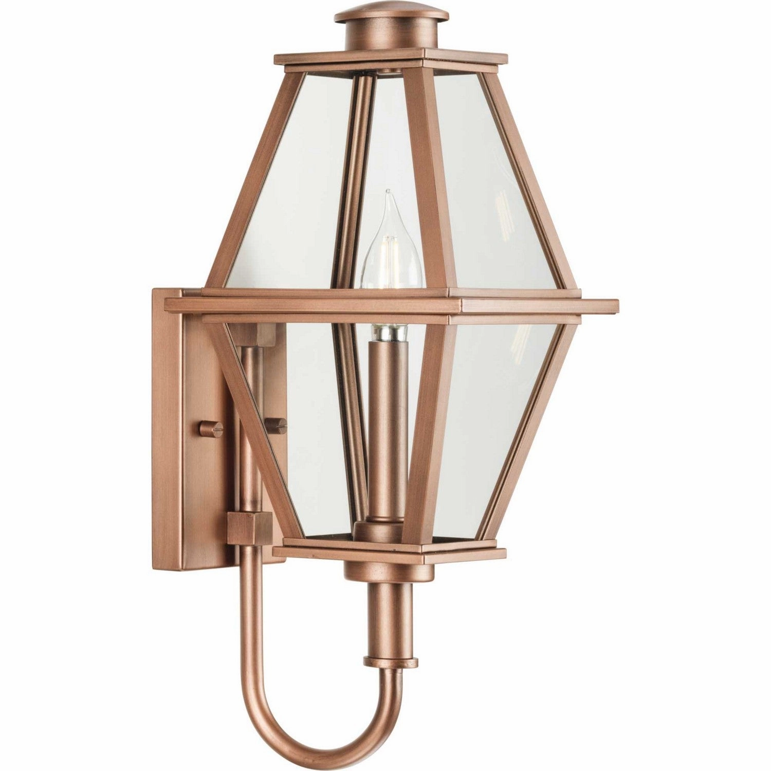 Bradshaw One Light Outdoor Wall Lantern Antique Copper (Painted)Outdoor wall sconces with motion sensor
