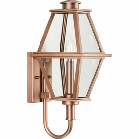 Bradshaw One Light Outdoor Wall Lantern Antique Copper (Painted)Outdoor wall sconces with motion sensor