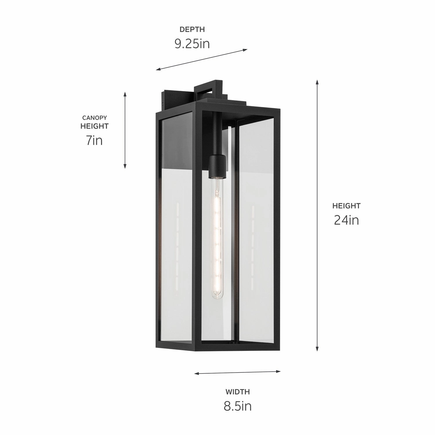 Branner One Light Outdoor Wall Mount Textured Black