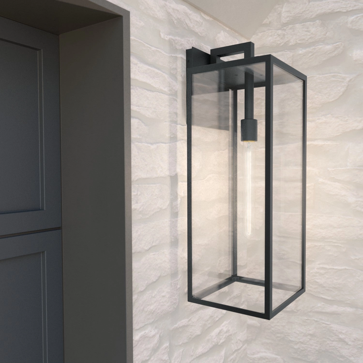 Branner One Light Outdoor Wall Mount Textured Black