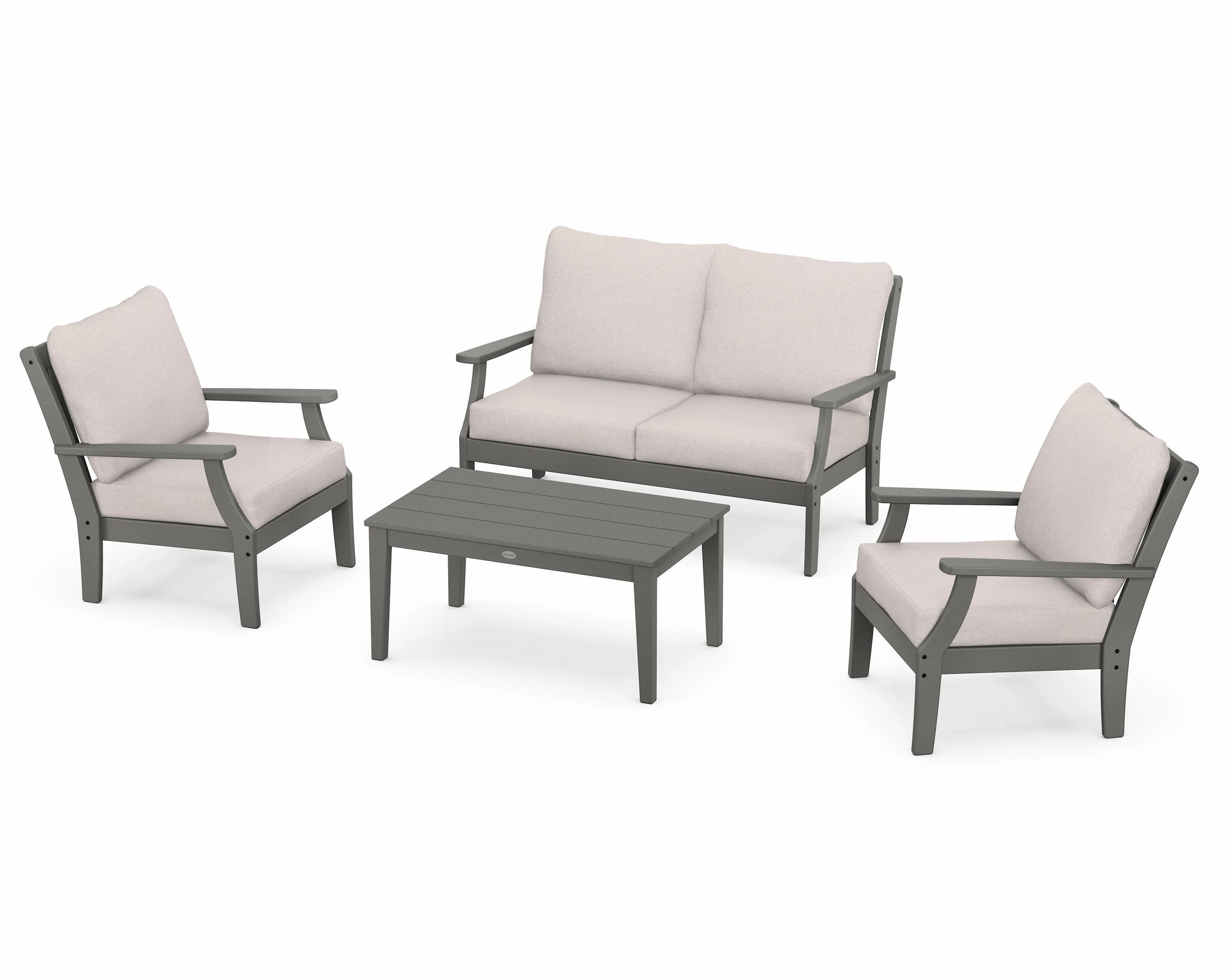 Braxton 4-Piece Deep Seating Chair Setoutdoor patio dining furniture set