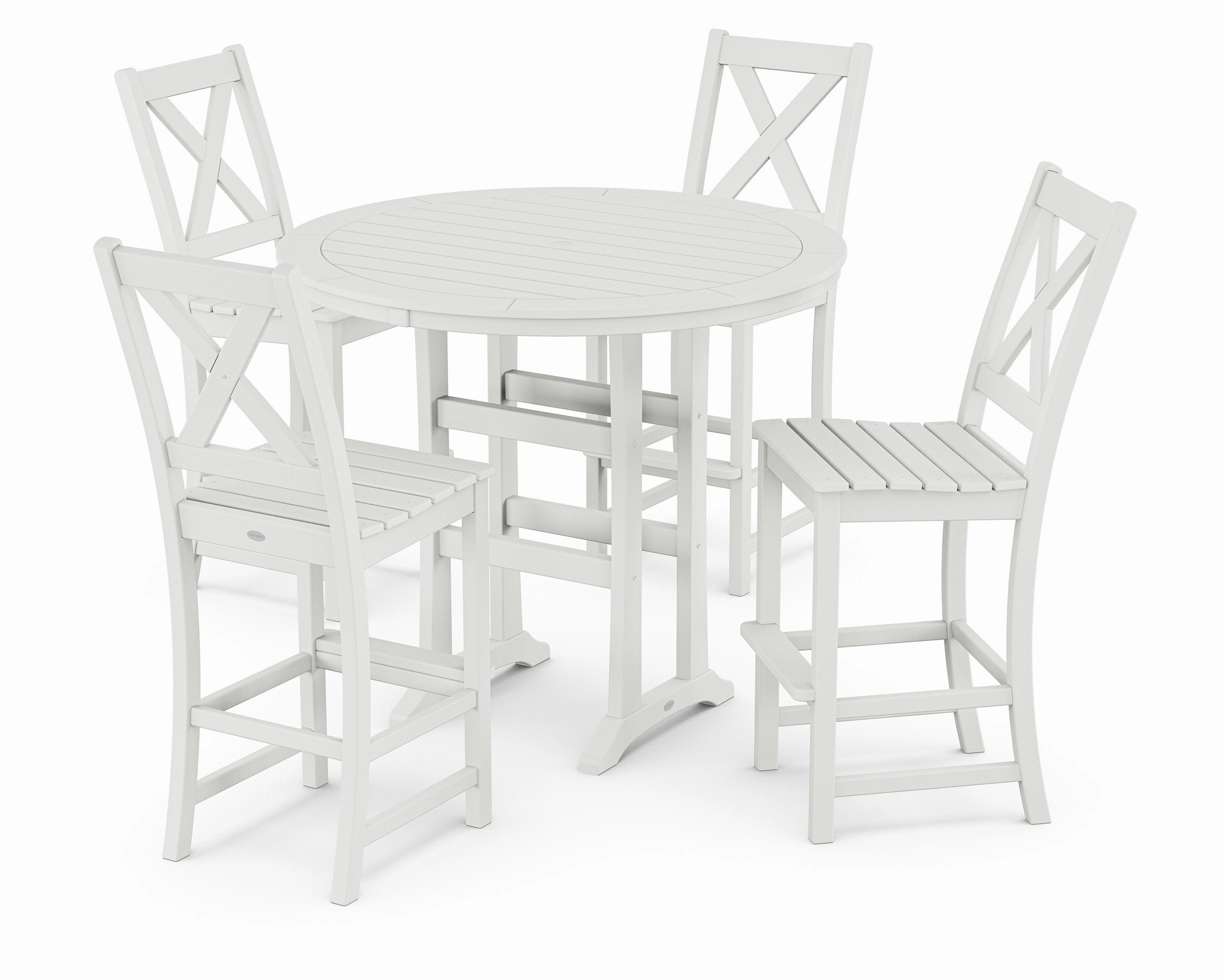 Braxton 5-Piece Nautical Trestle Arm Chair Bar Set
