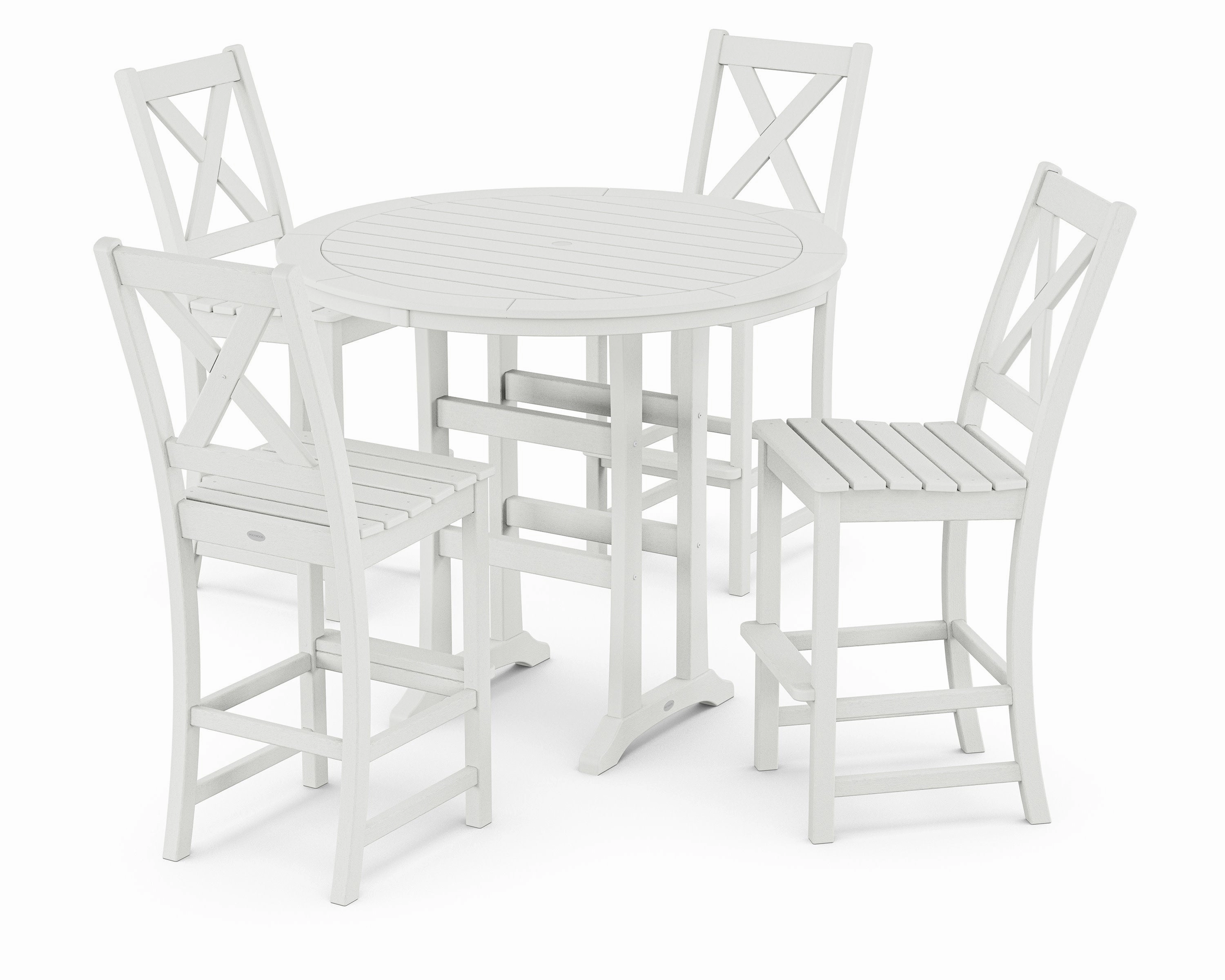 Braxton 5-Piece Nautical Trestle Arm Chair Bar Set