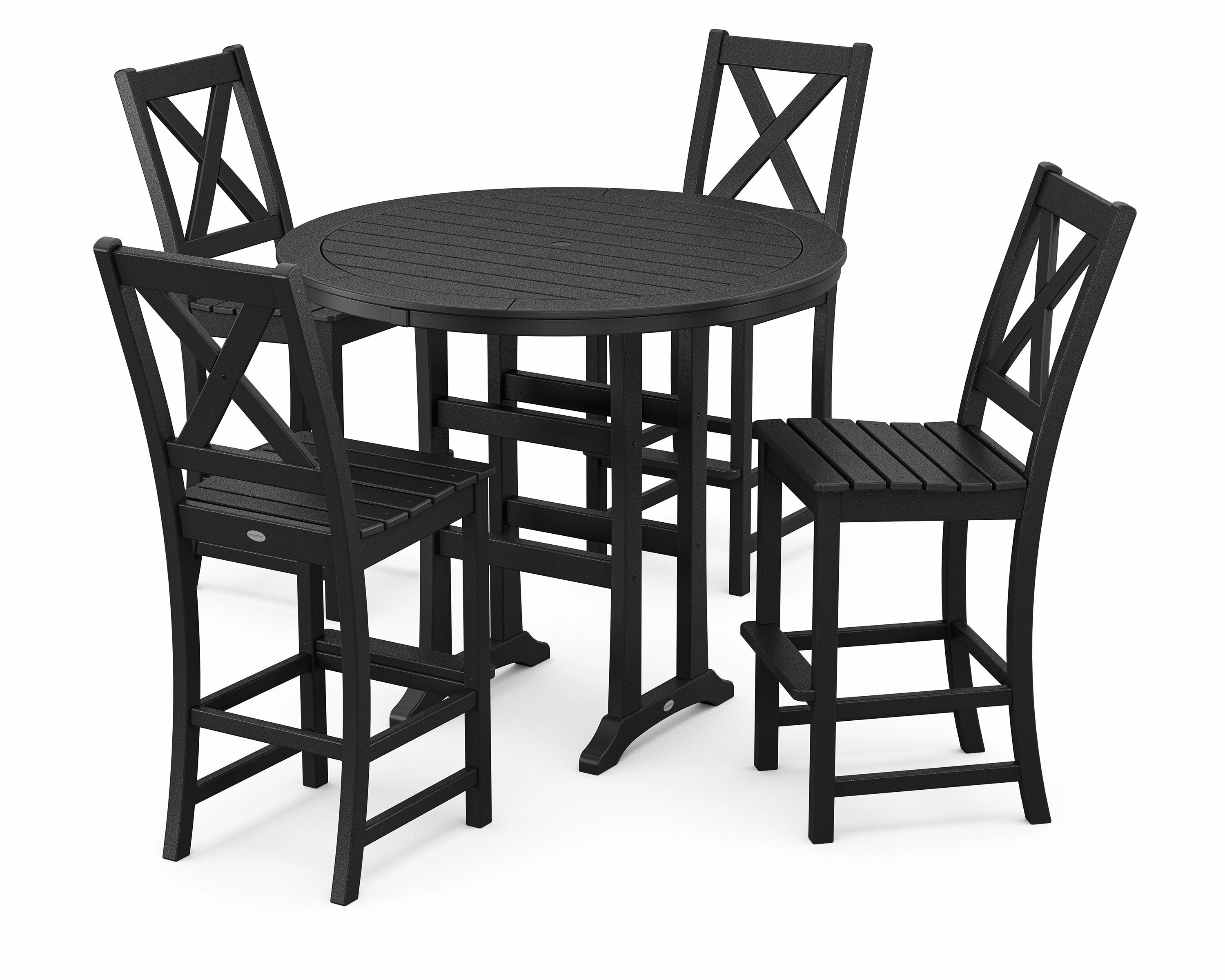 Braxton 5-Piece Nautical Trestle Arm Chair Bar Set