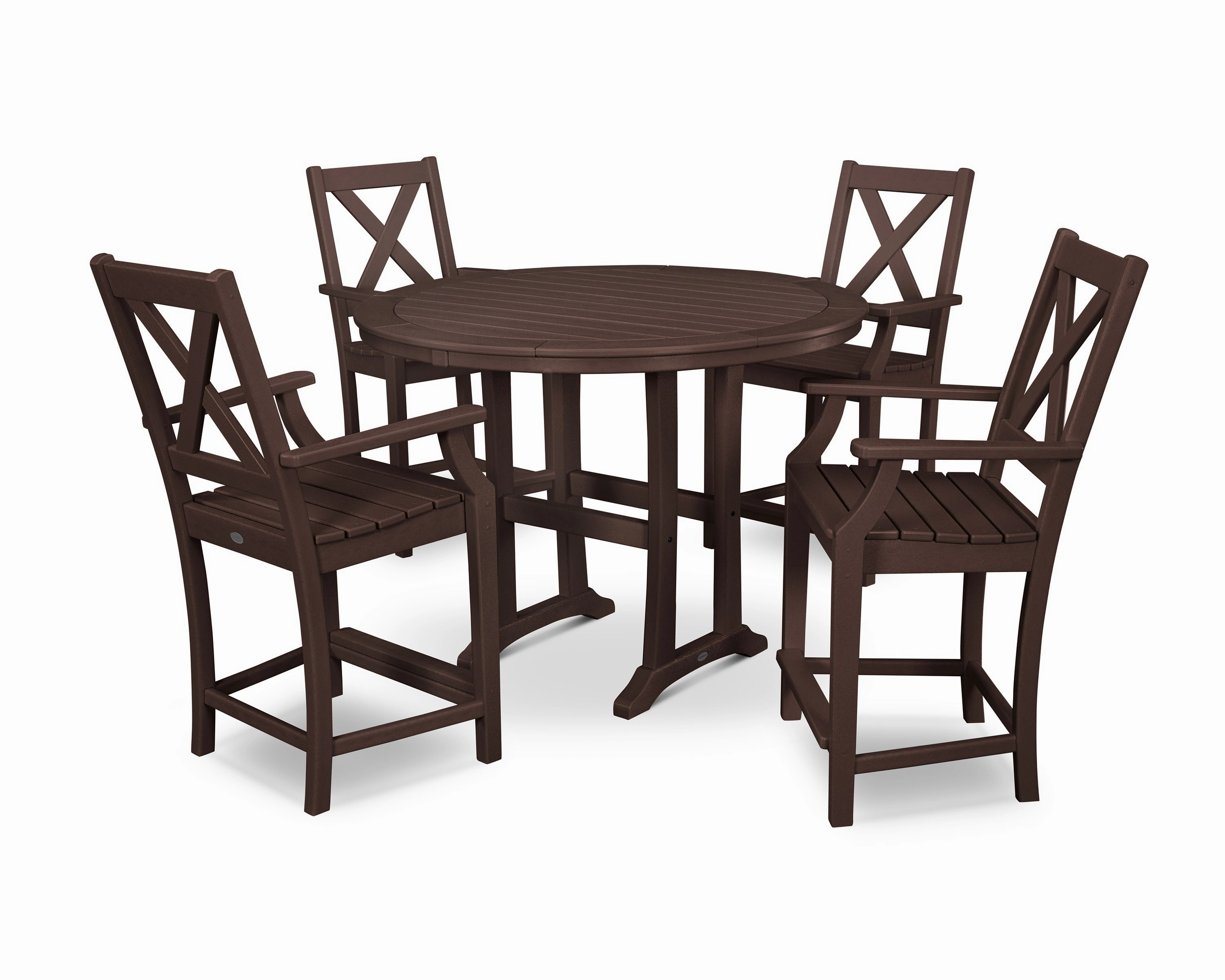 Braxton 5-Piece Nautical Trestle Arm Chair Counter Set