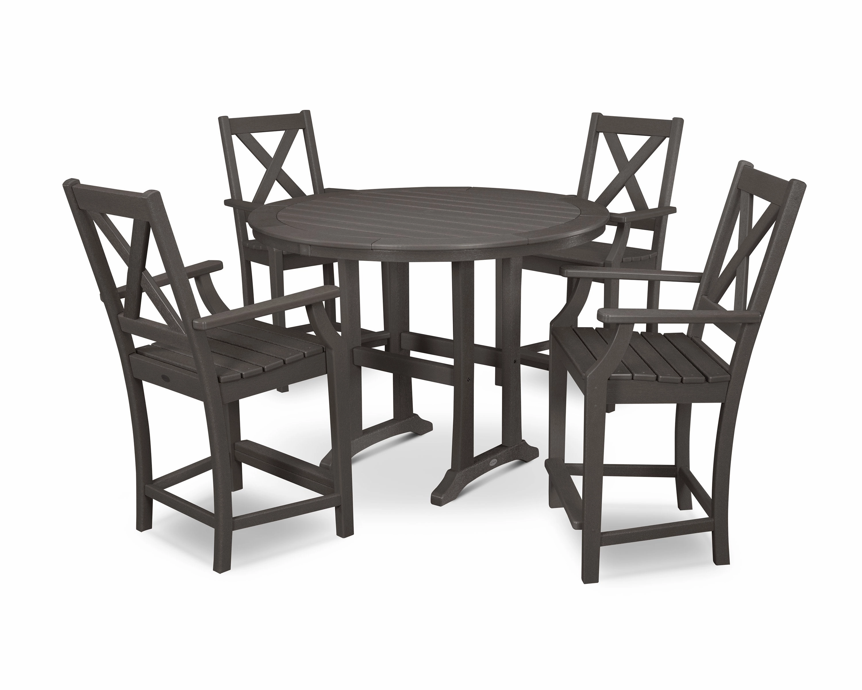 Braxton 5-Piece Nautical Trestle Arm Chair Counter Set