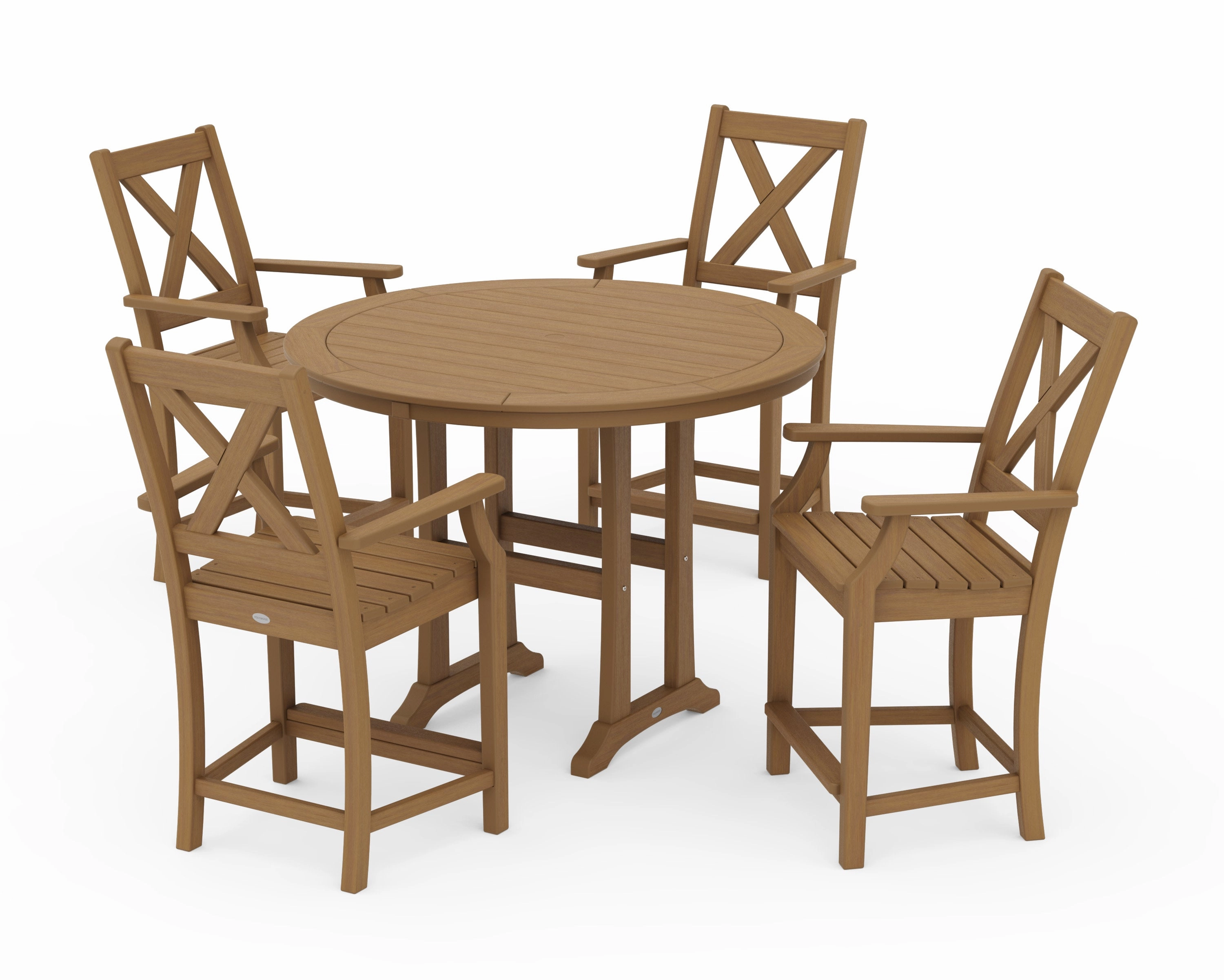 Braxton 5-Piece Nautical Trestle Arm Chair Counter Set