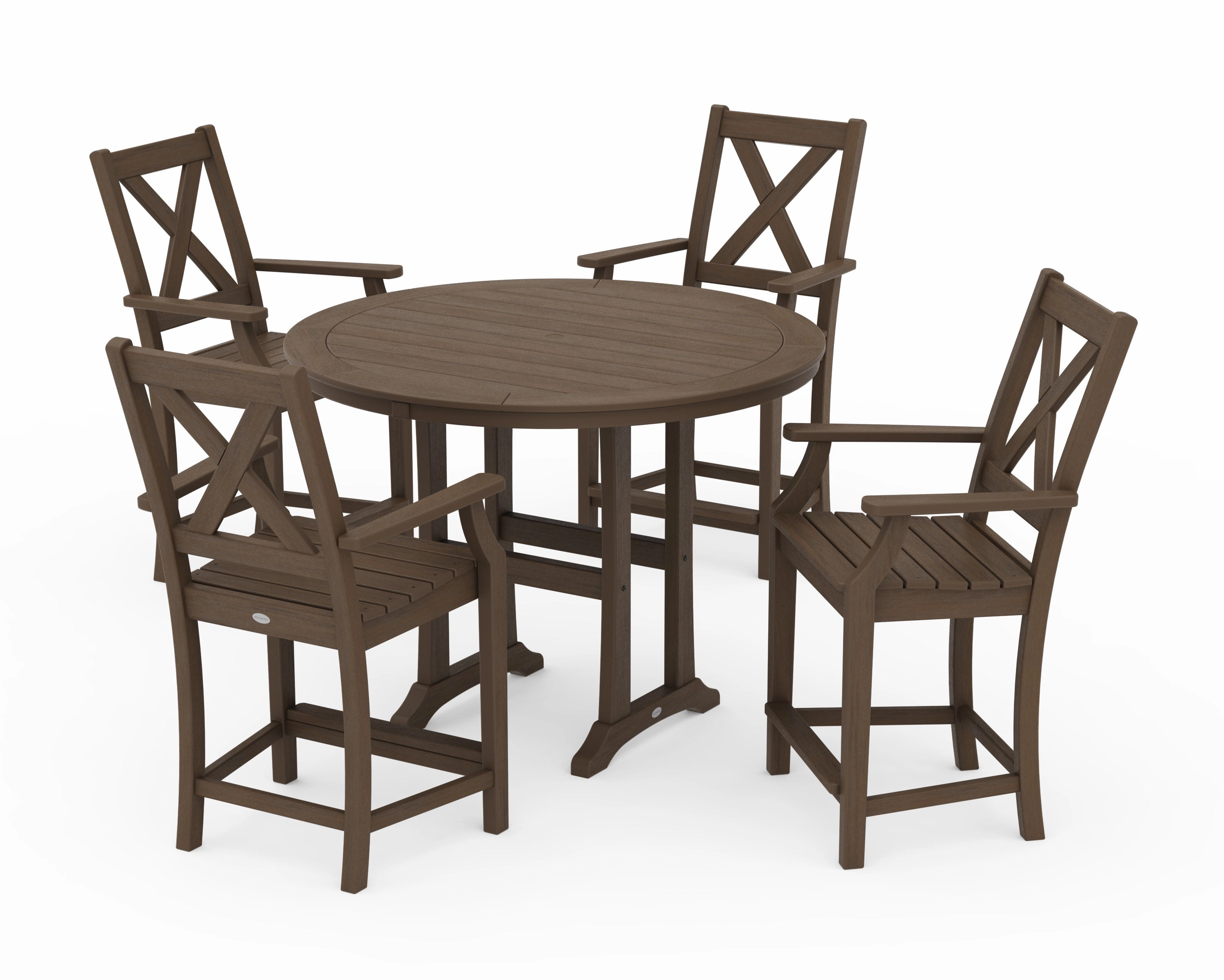 Braxton 5-Piece Nautical Trestle Arm Chair Counter Set